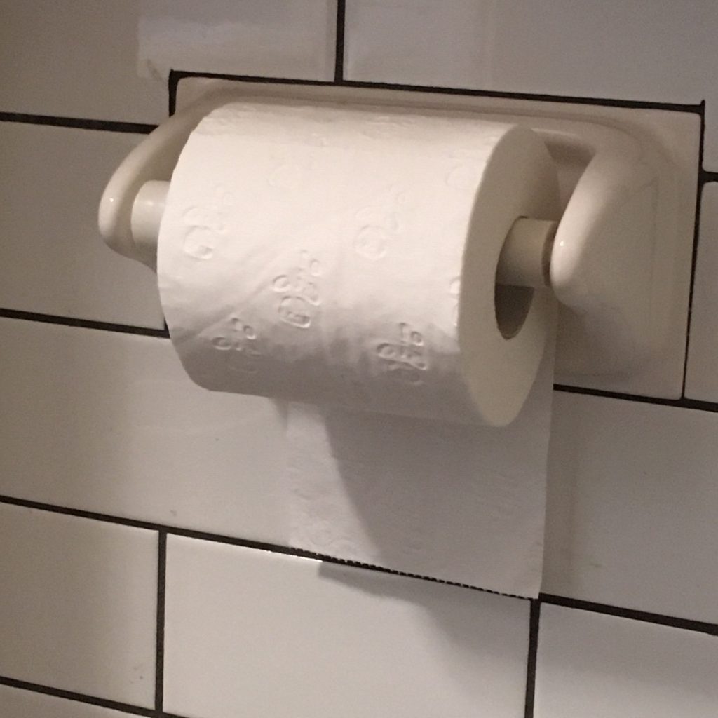 Toilet roll wrong way